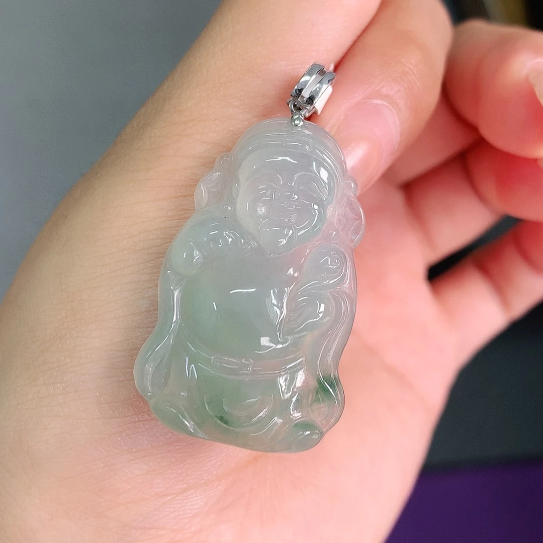 颈饰18K金镶嵌翡翠37-23-6