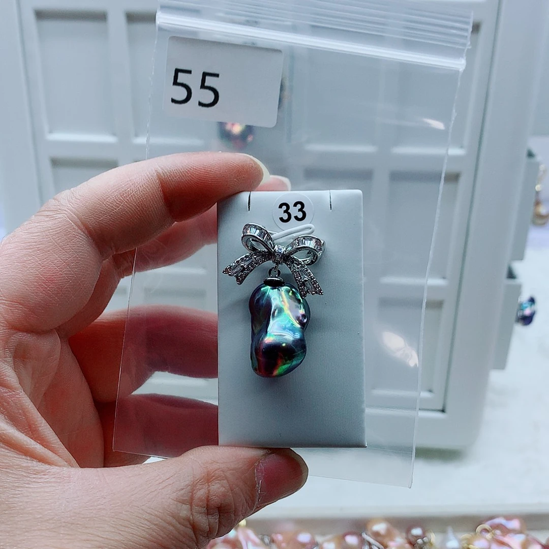 合金淡水珍珠吊坠(不含链)