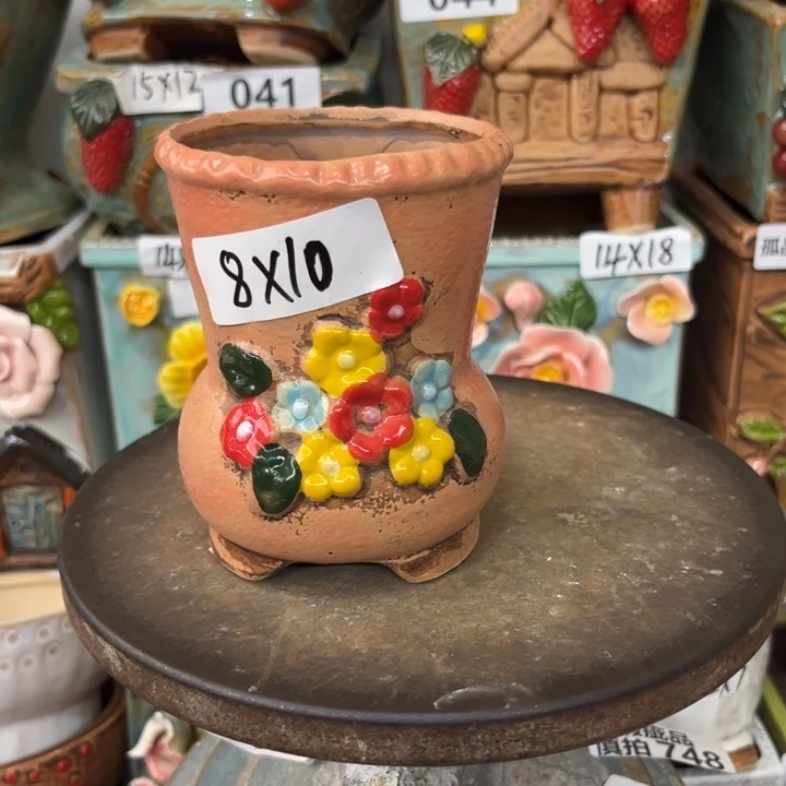 紫砂花盆粗陶材质多肉花盆