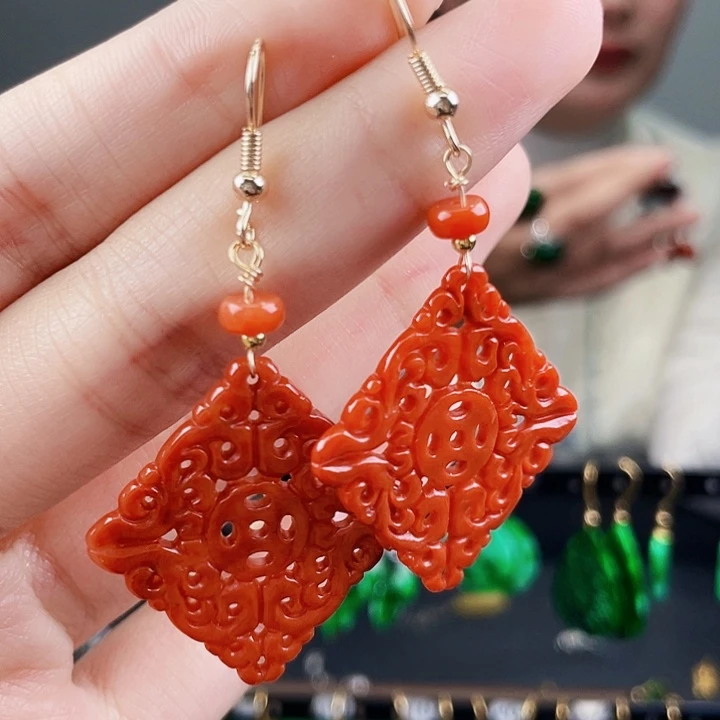 翡翠耳饰未镶嵌饰品