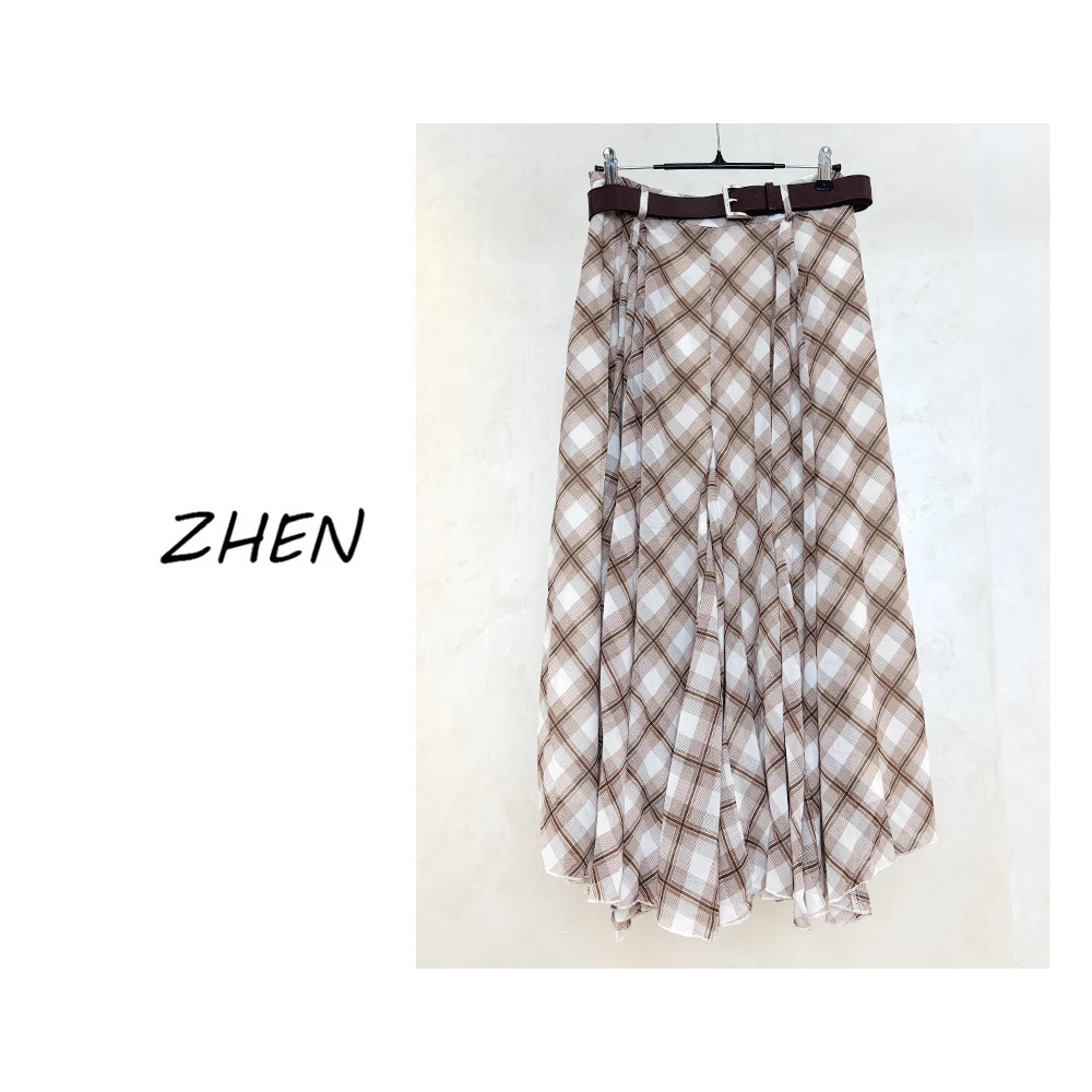 【ZHEN】25Y00214 2025新款半裙显瘦遮肉小众设计款
