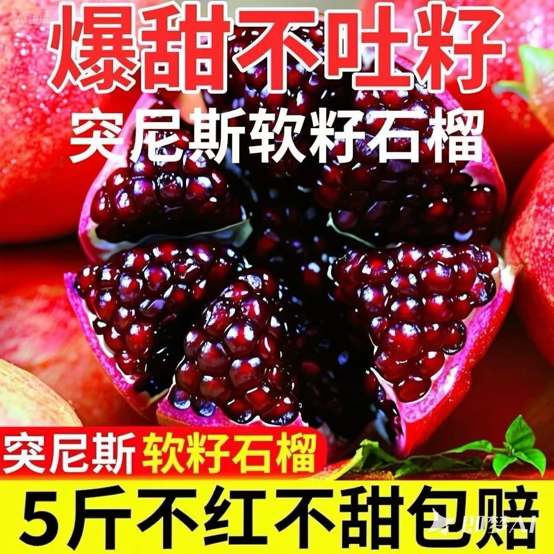 四川会理软籽石榴新鲜当季现摘直发现发正宗石榴软籽石榴产地水果