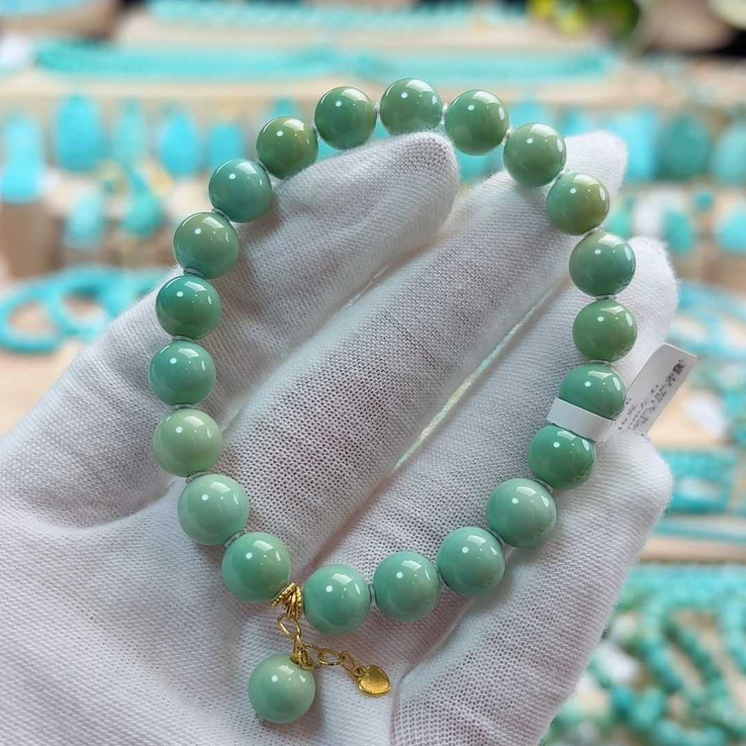 绿松石18K金镶嵌珠宝奇石