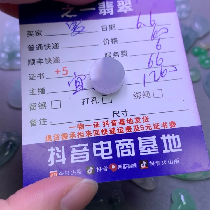 翡翠未镶嵌颈饰夏***儿