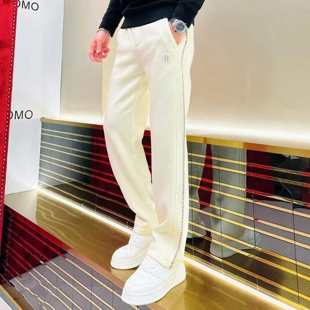 男士2025秋季新款简约纯色休闲裤韩版时尚休闲百搭弹力直筒卫裤