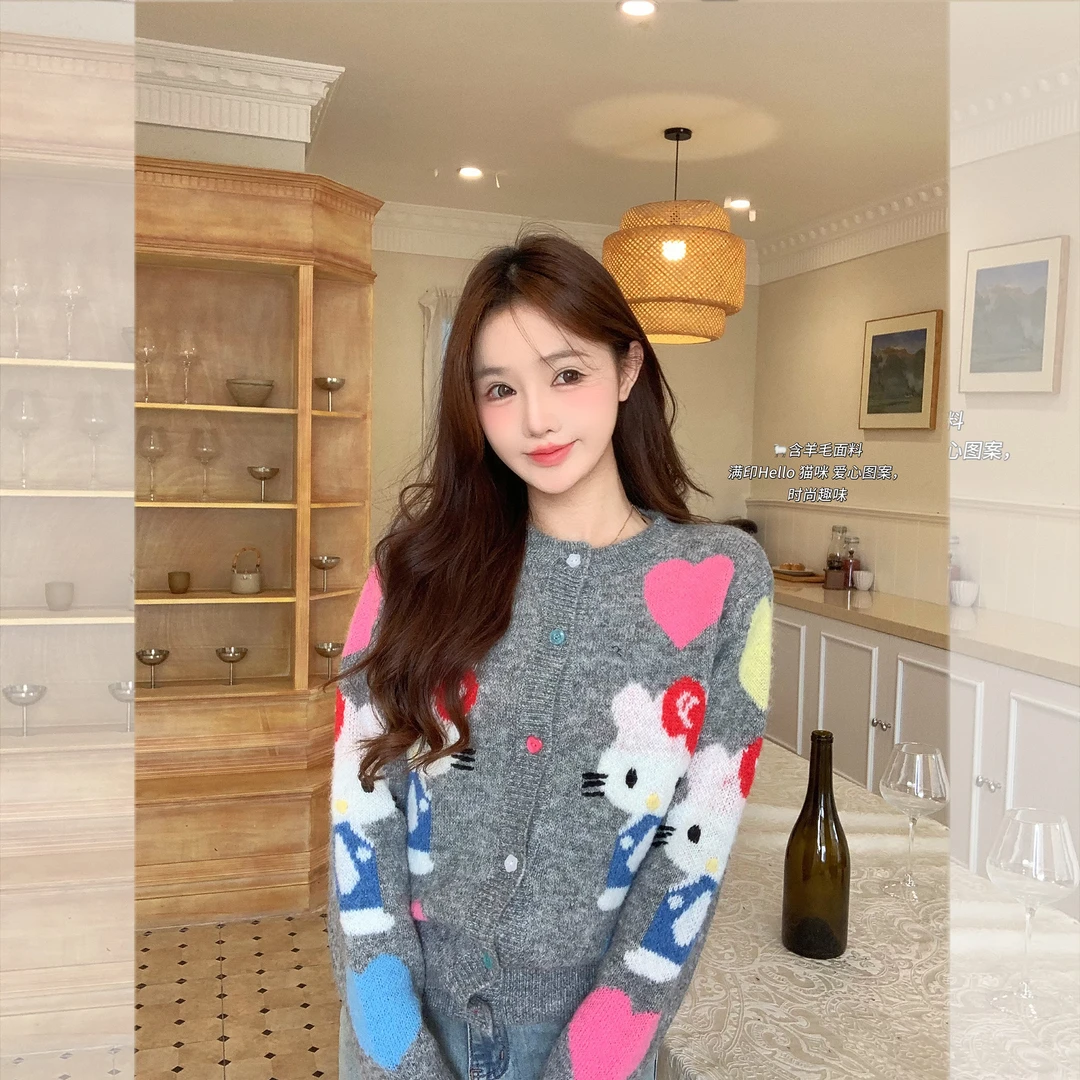 钟菲菲10.2新品巨好看早秋穿搭新款毛衣百搭长袖针织开衫女羊毛