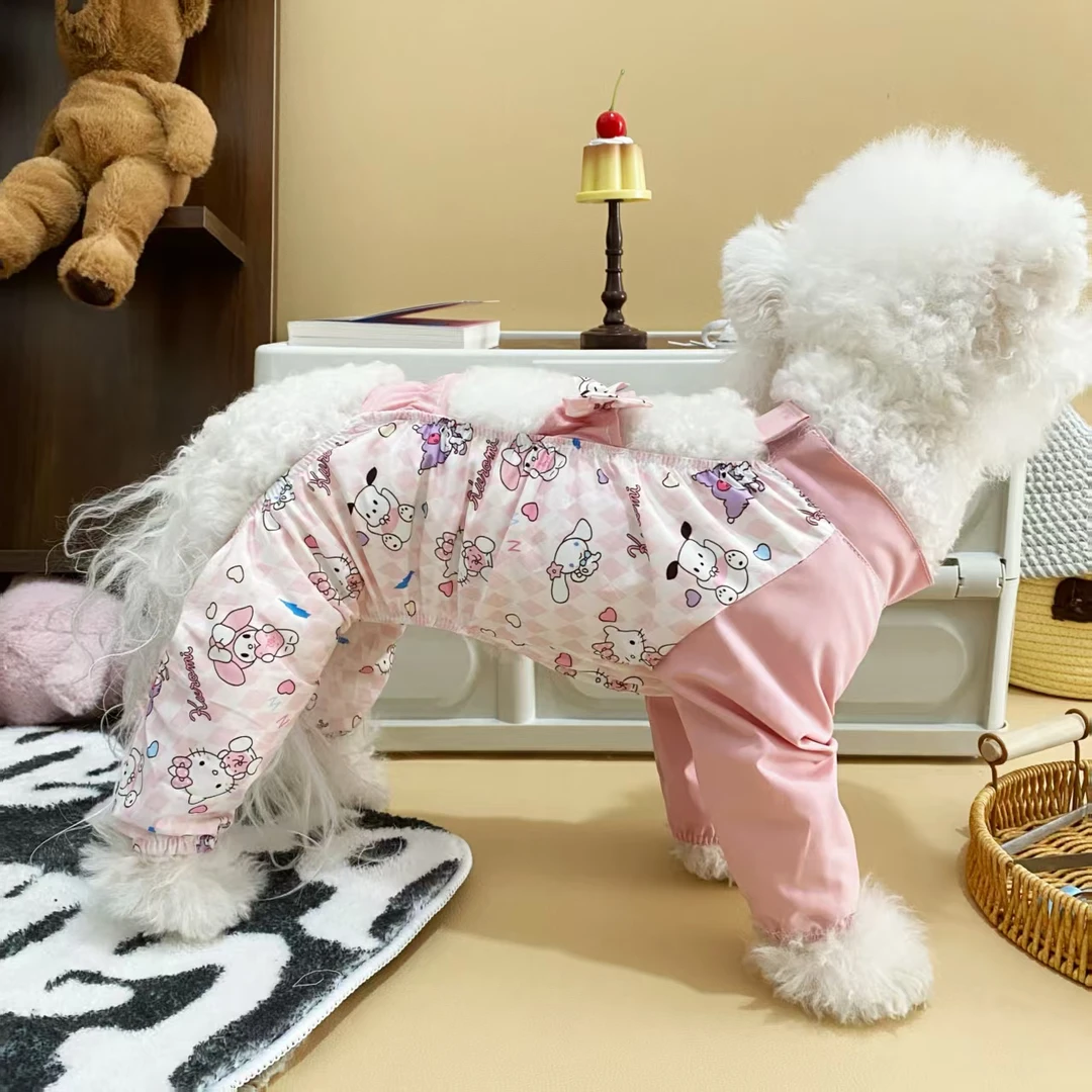宠物狗狗春夏季薄款外出遛弯裤防尘防脏衣中小型犬雪纳瑞比熊博美