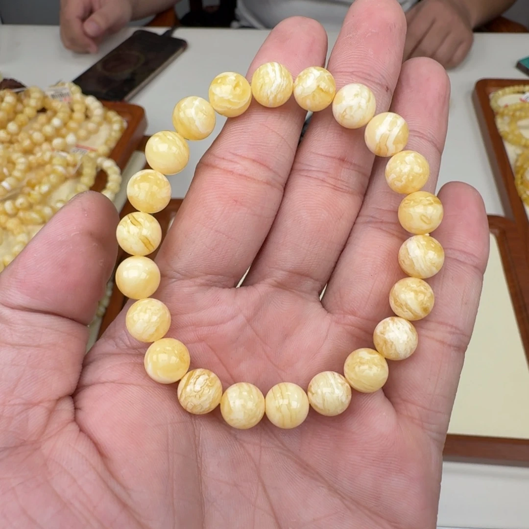 琥珀未镶嵌手链蜜蜡手串