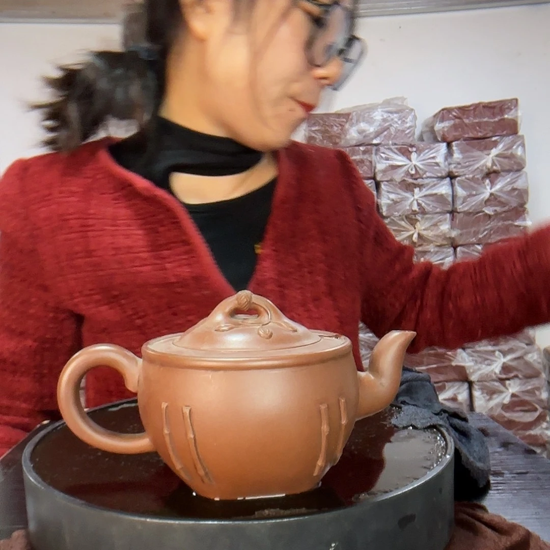 茶壶紫砂原矿紫砂泥480cc紫泥