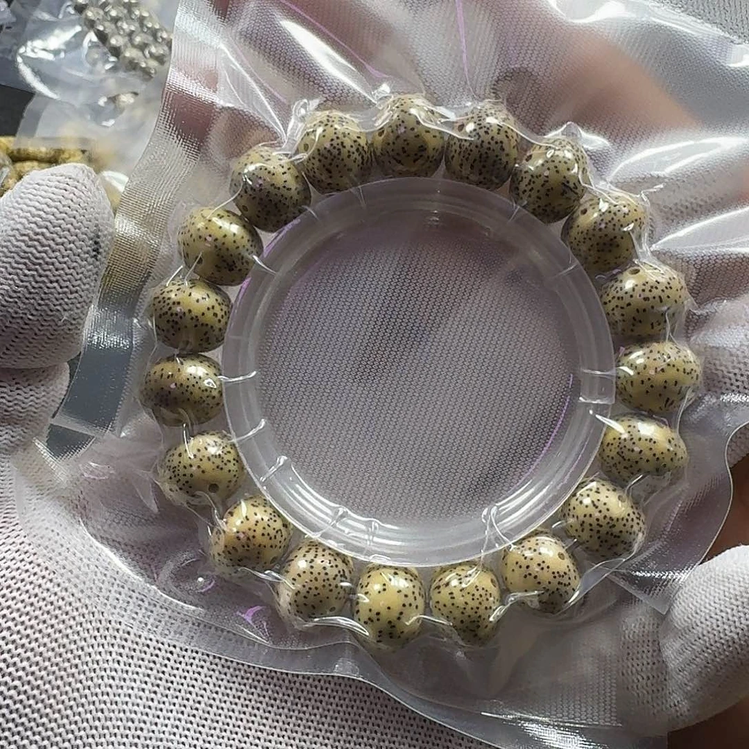 星月菩提手串鱼*盐星月菩提15*12原生态帝珠（走色）