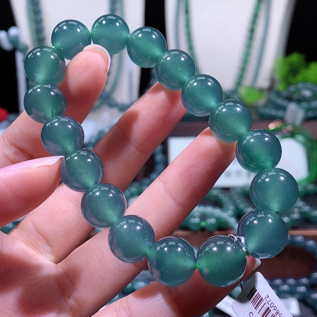 蘇****翡翠未镶嵌手链天然a货翡翠手串12.5