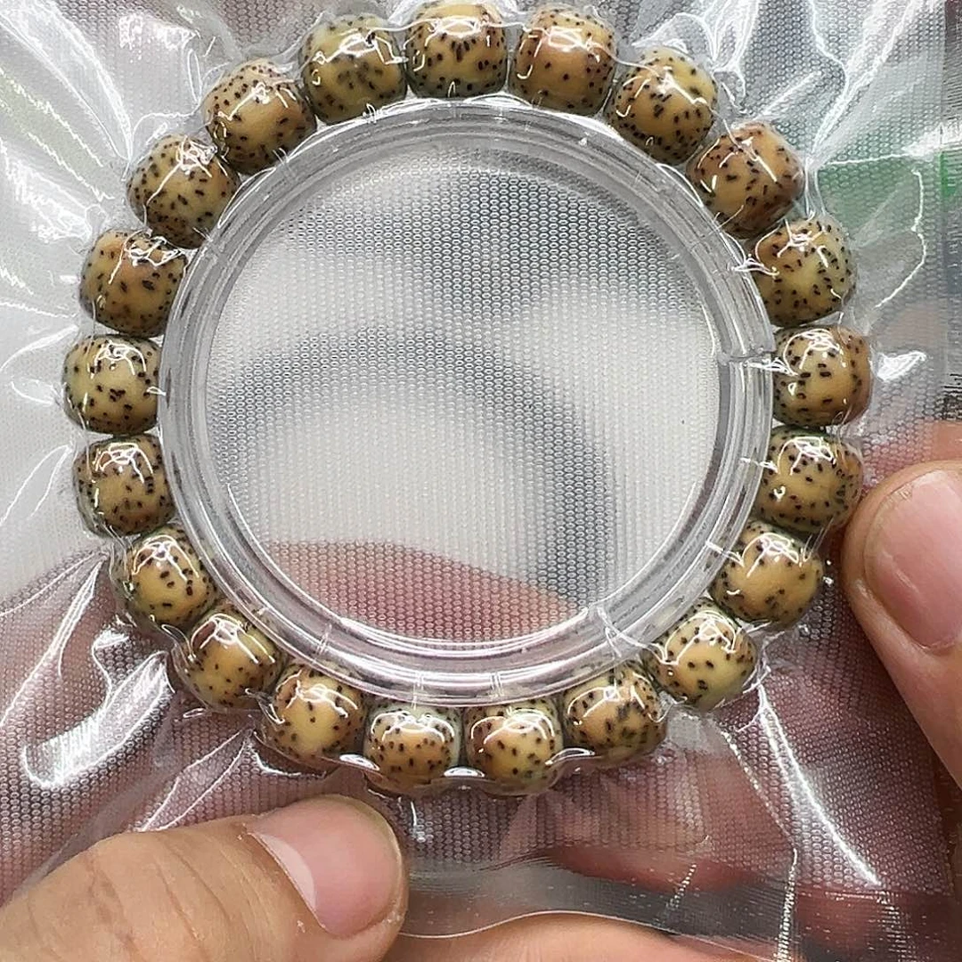 星月菩提手串38高端糯冰火烧云石玉星月菩提单圈11