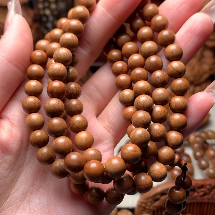 檀香木手串/手链老山檀香0.8奶香微瑕
