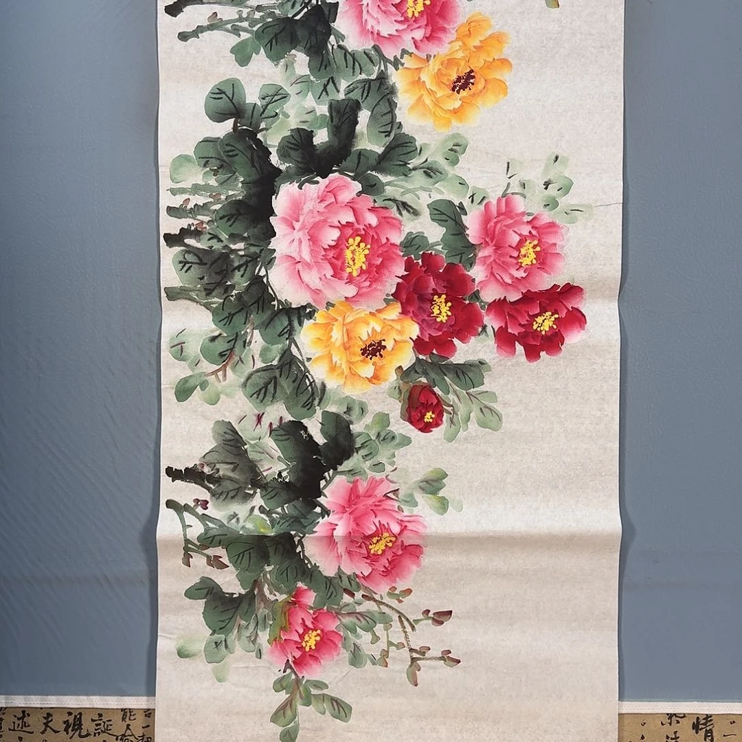 国画42 牡丹一如你的青花