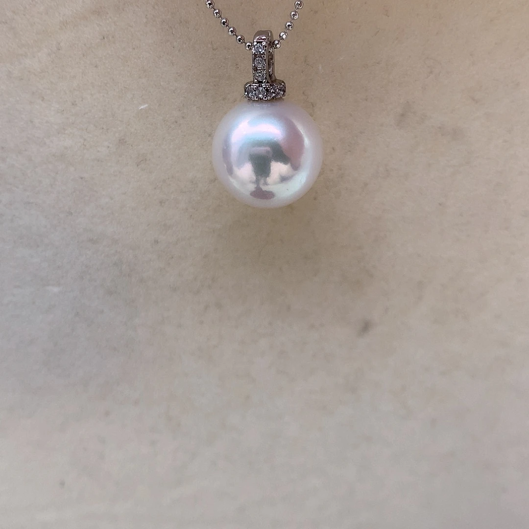 淡水珍珠13-14mm爱迪生万能扣银S925镶嵌