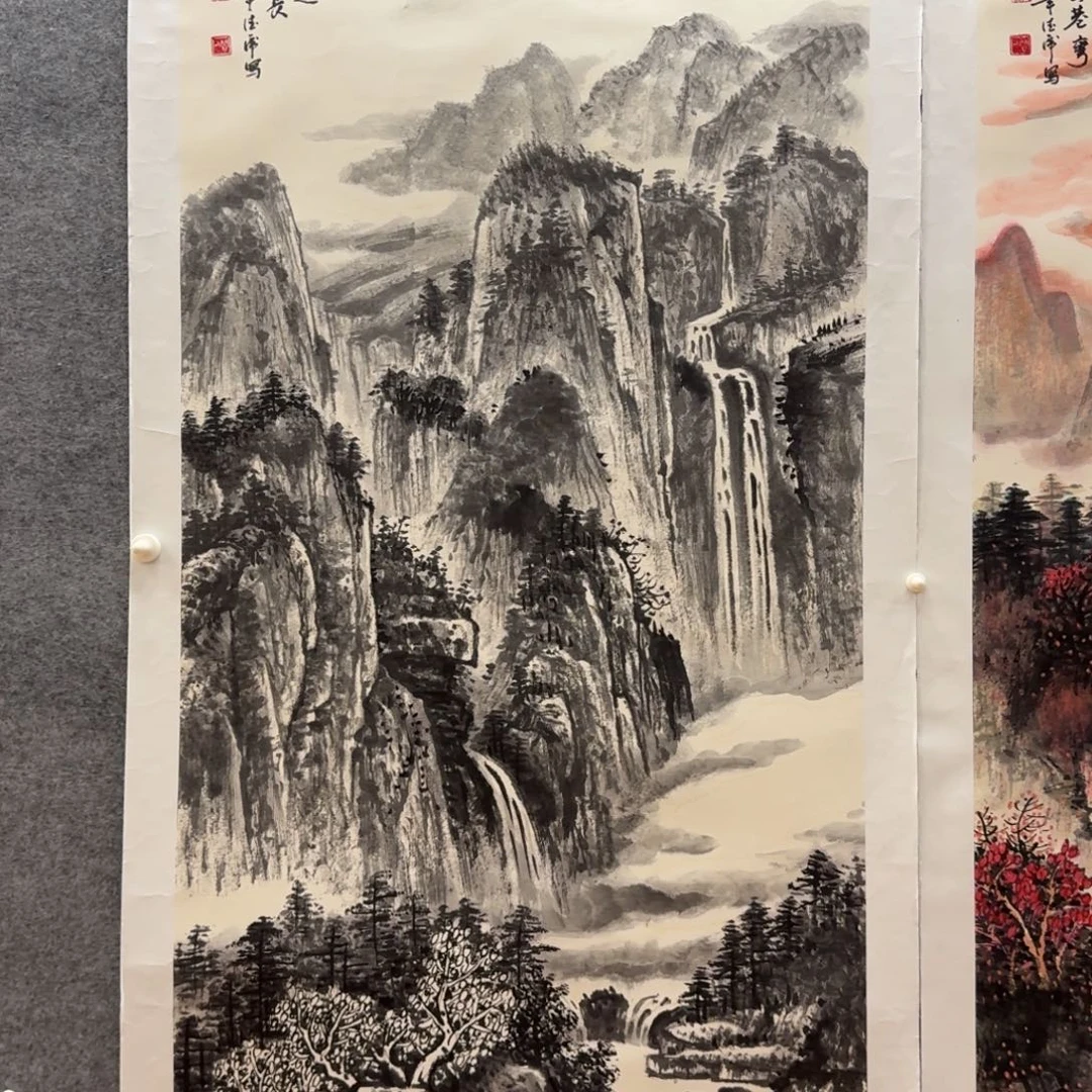 国画闫德虎四尺作品山水