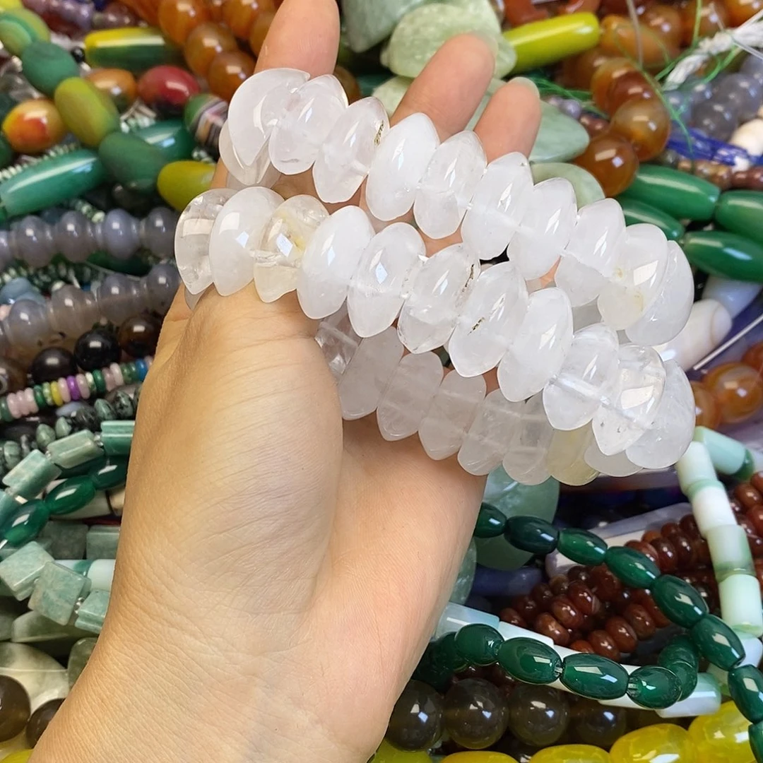 玛瑙/玉髓未镶嵌珠宝半成品白水手牌一个