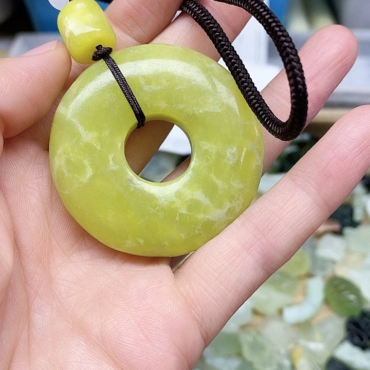 蛇纹石玉合金颈饰10