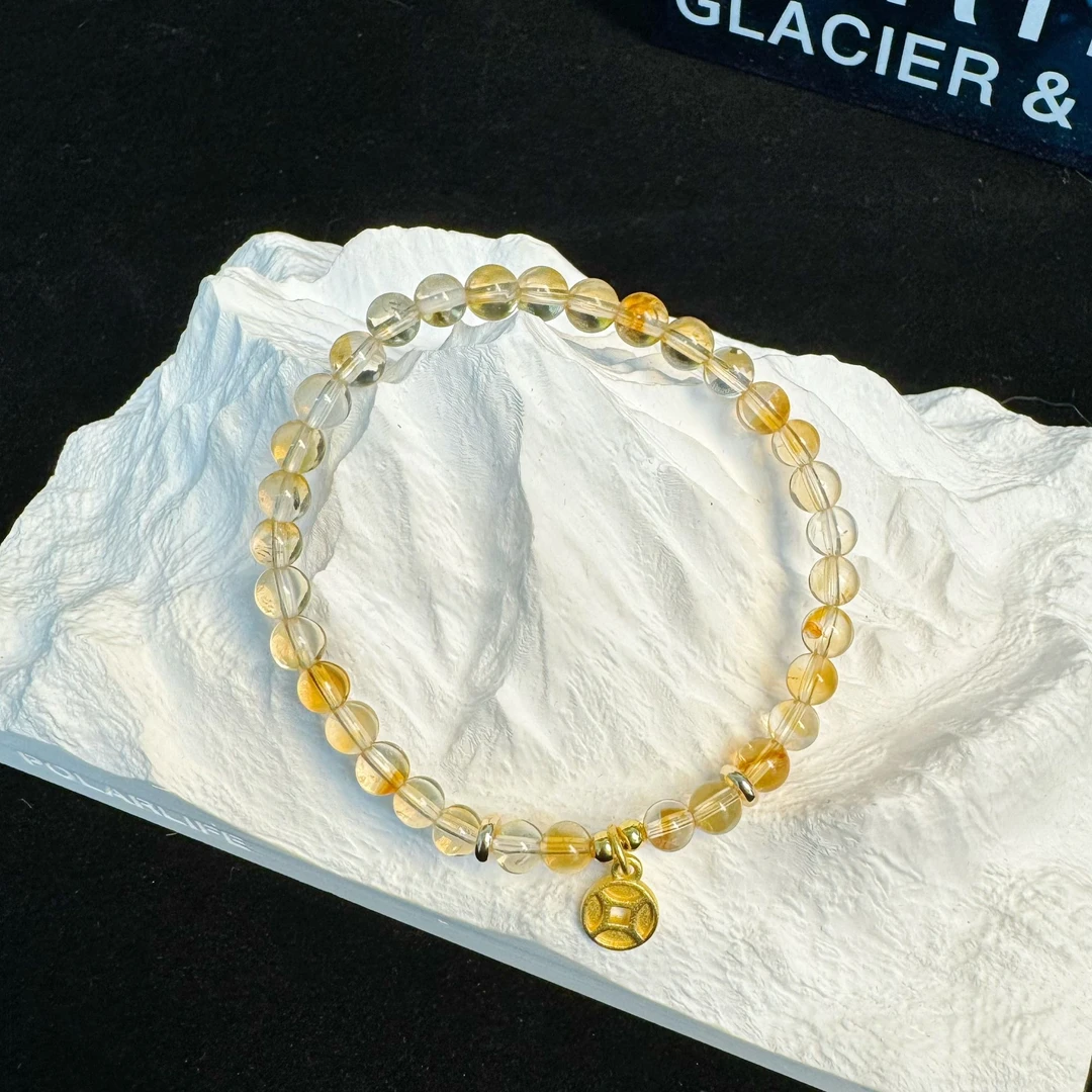 【小铜钱】天然水晶手串原创小众设计H49