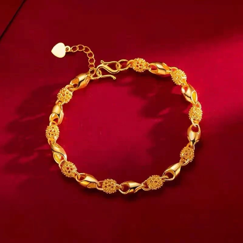 合金手链  爆款【玲珑手链】精致 时尚 大气 金色