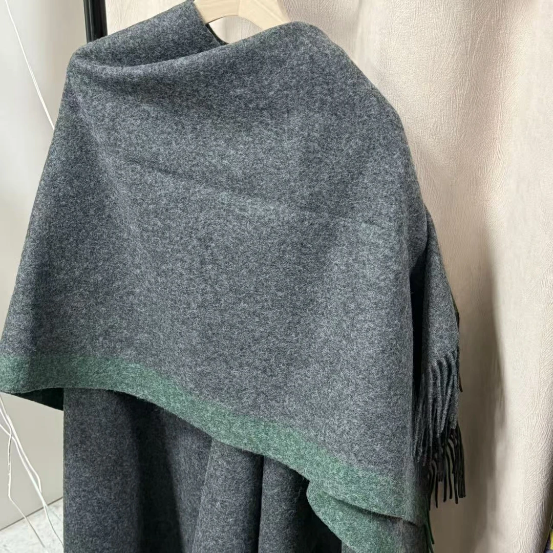羊毛羊绒披肩-极简文艺 120*160cm丝巾 530g