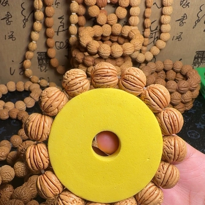 桃核吊坠磨盘手串