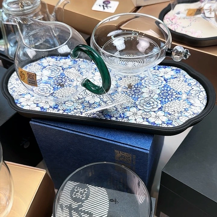 禾器斑斓奉珠茶漏加畅然公道杯墨绿色