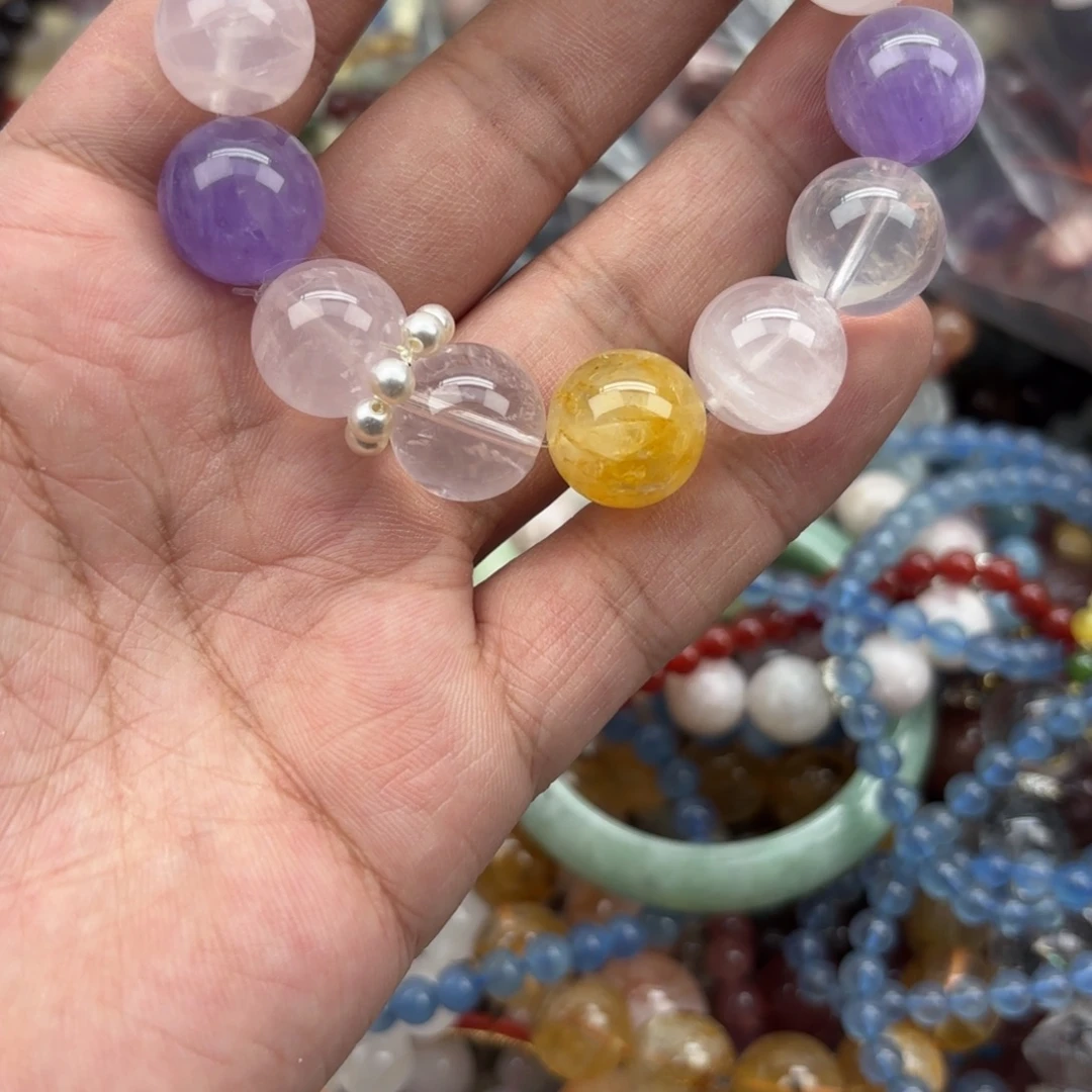 水晶手链银S925镶嵌