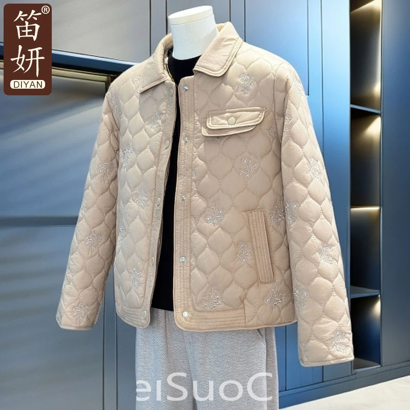 2025新款妈妈秋冬小棉袄短款夹棉外套中老年女装轻薄棉衣棉服上衣