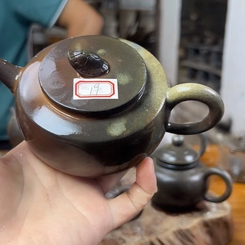水***形戬谷龙窑柴烧茶壶19
