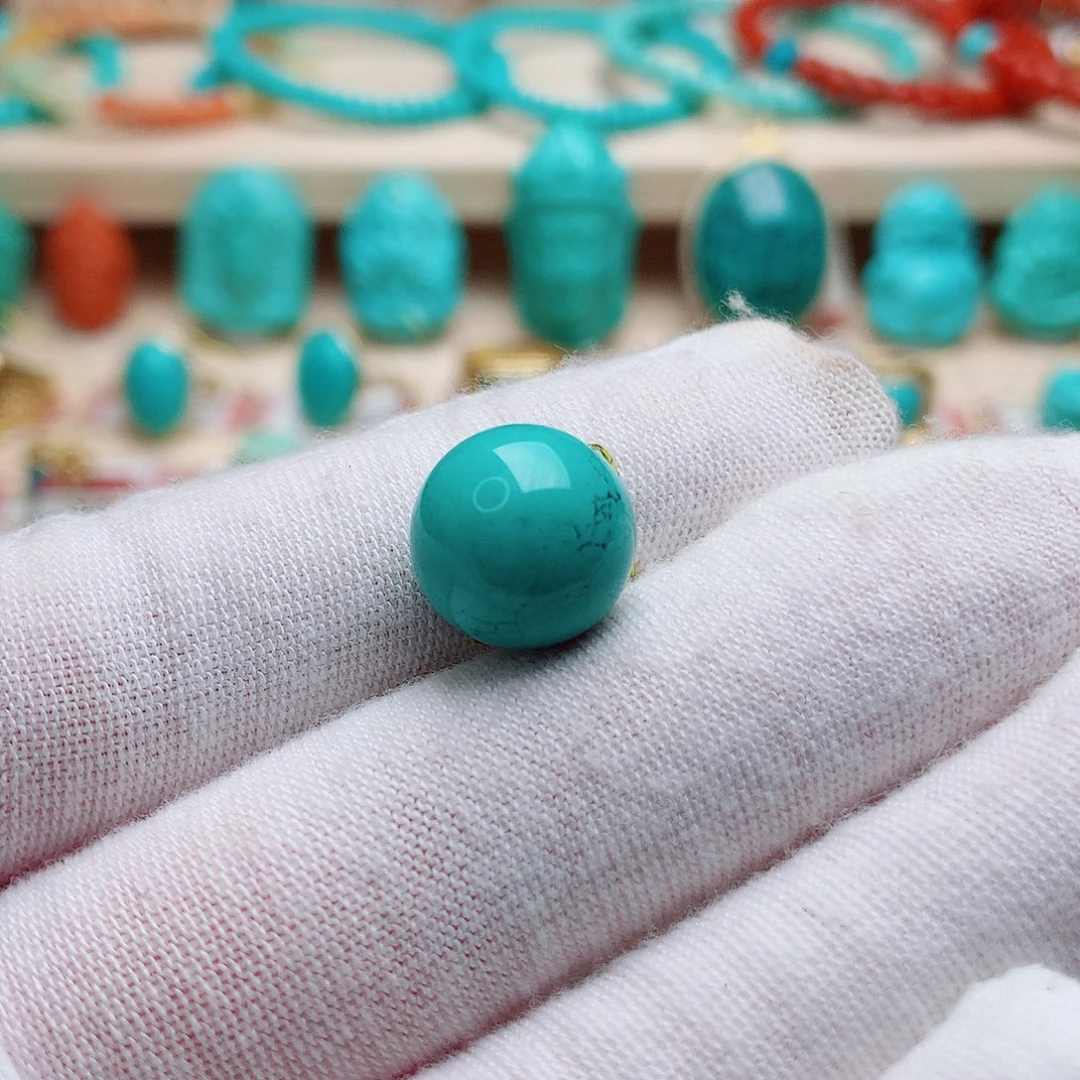 绿松石未镶嵌珠宝半成品@****饰