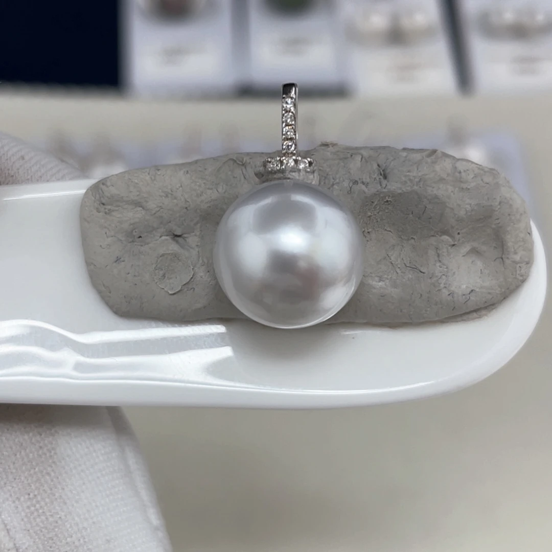 海水珍珠未镶嵌澳白单珠13-14
