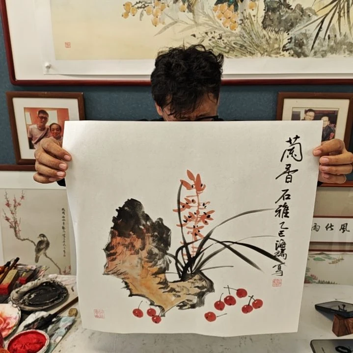 国画贾海瑞老师现场定制