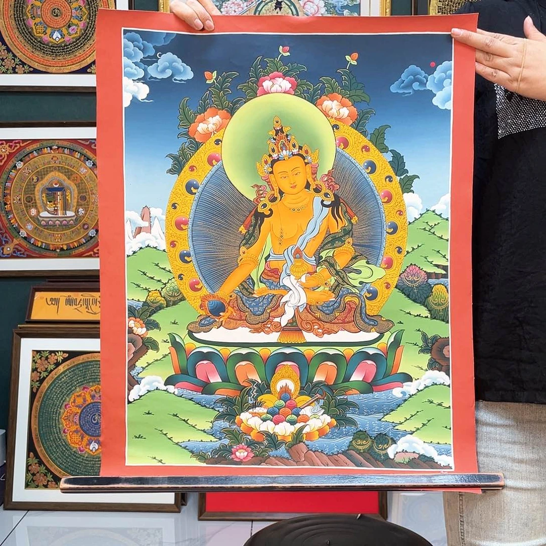 卷轴画手绘唐卡 地藏