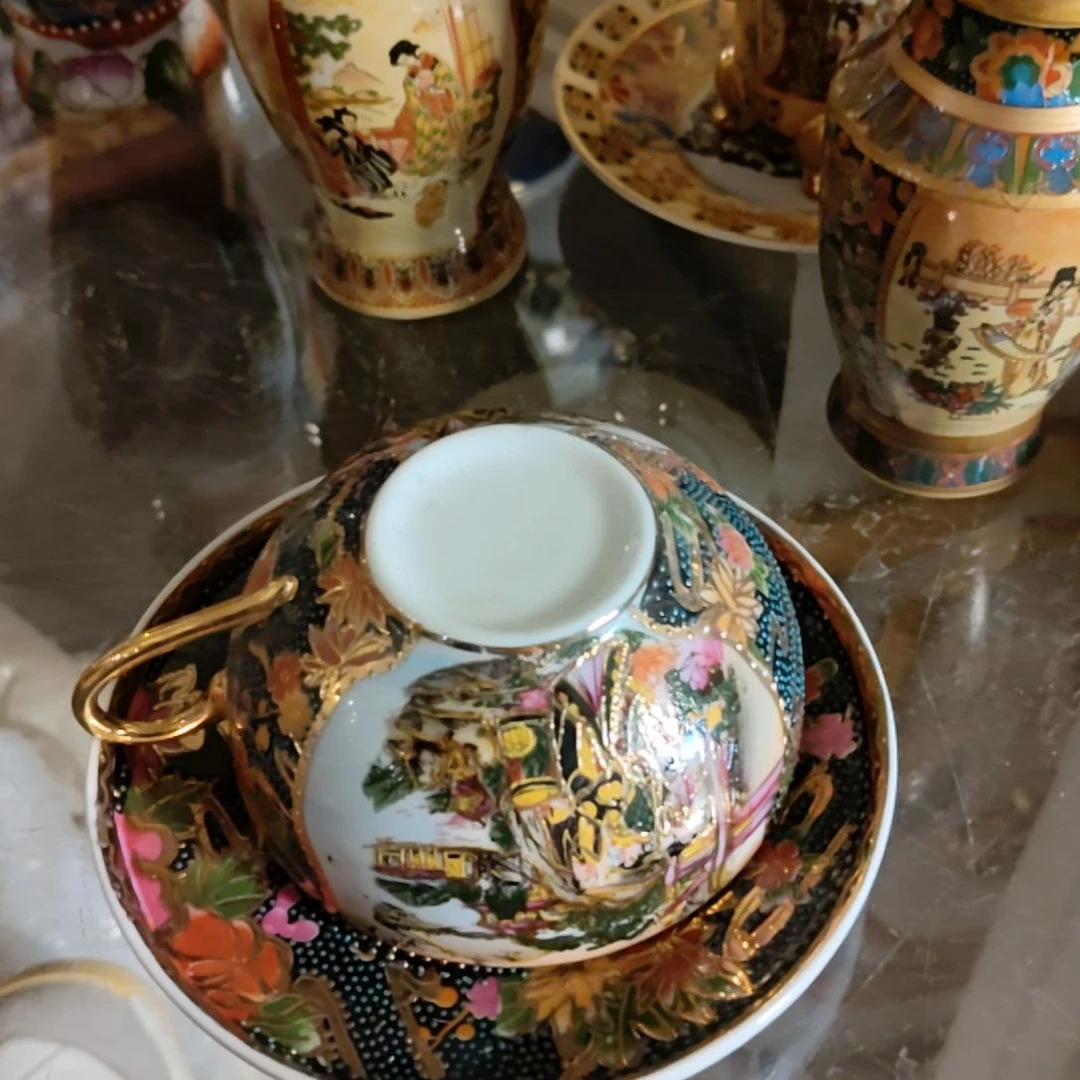 陶瓷老货库存咖啡杯碟一套默认岁月痕迹不退换