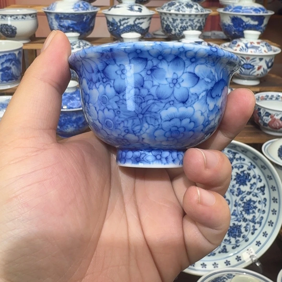 陶瓷杯子纯手工手绘柴窑