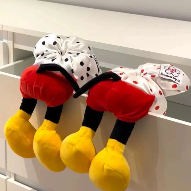 红色发圈发饰头绳米奇波点发圈半身米奇洋气新款米奇屁股花花发圈