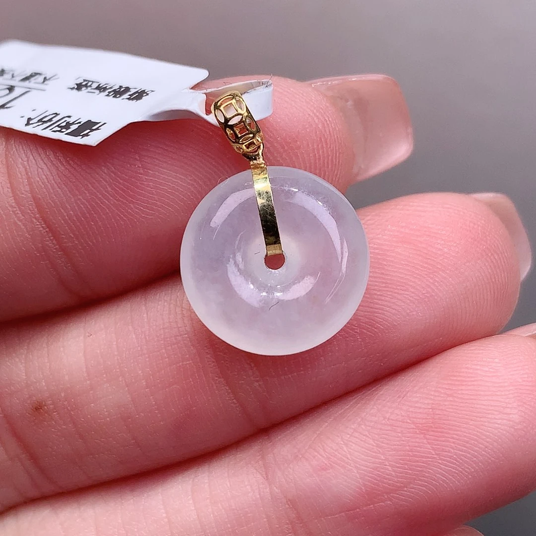 颈饰18K金镶嵌翡翠开播福利