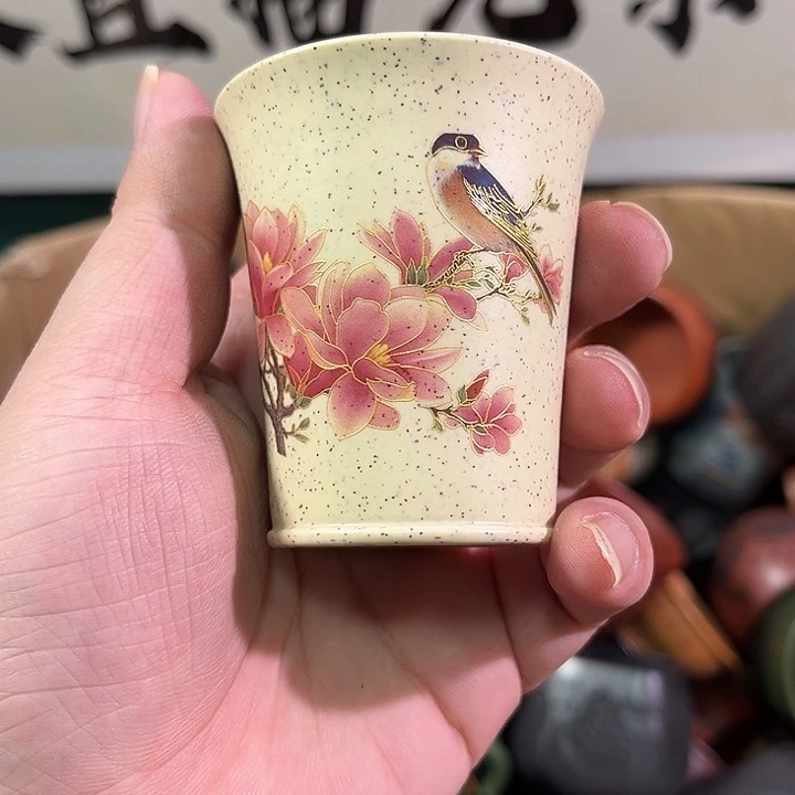 茶杯紫砂孤**下全手工紫砂主人杯