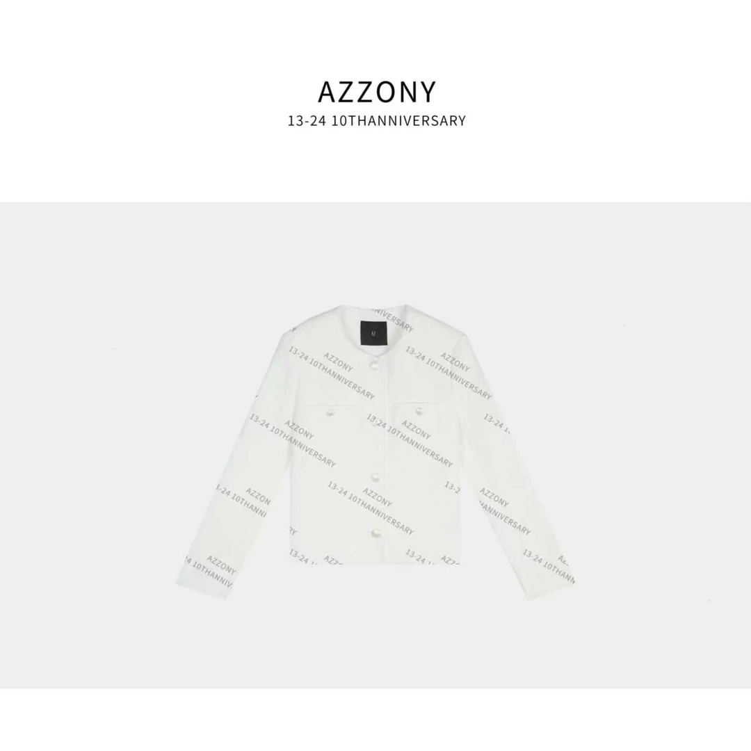 AZ-XJ 银丝白小香外套 2025春款NEW CWWJ2411012Q