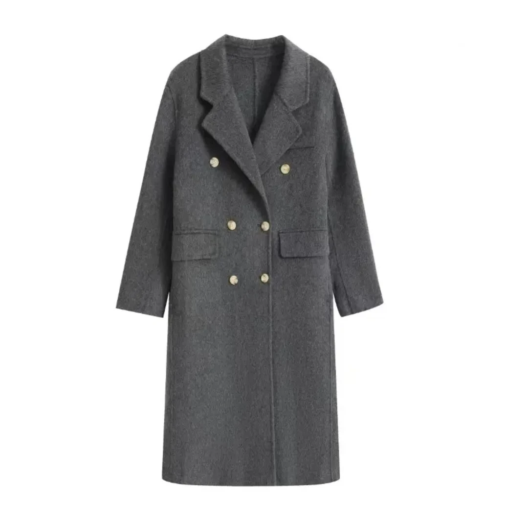 编码151-199【大衣清货】秋冬新款韩系双面羊毛大衣女 加厚 小个子