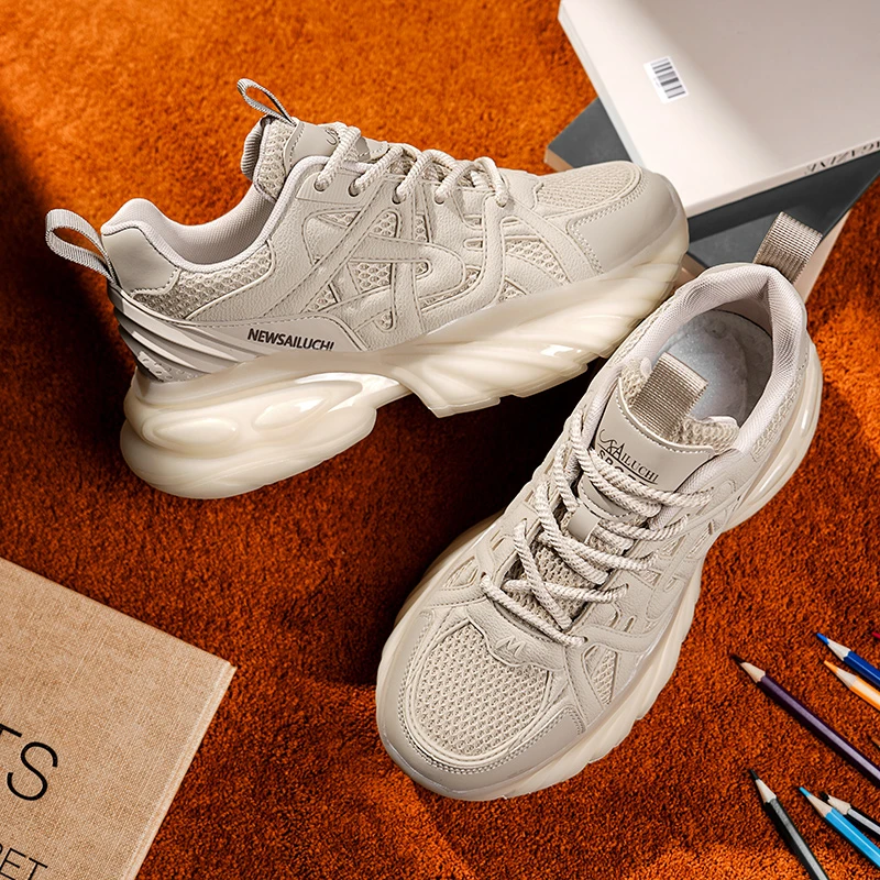 2025新款潮流老爹鞋运动男鞋爆款夏季网面时尚休闲百搭轻便透气