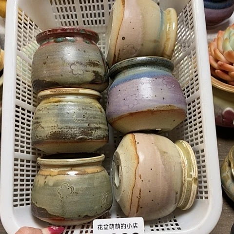 紫砂花盆322微瑕品口径5到5.5左右