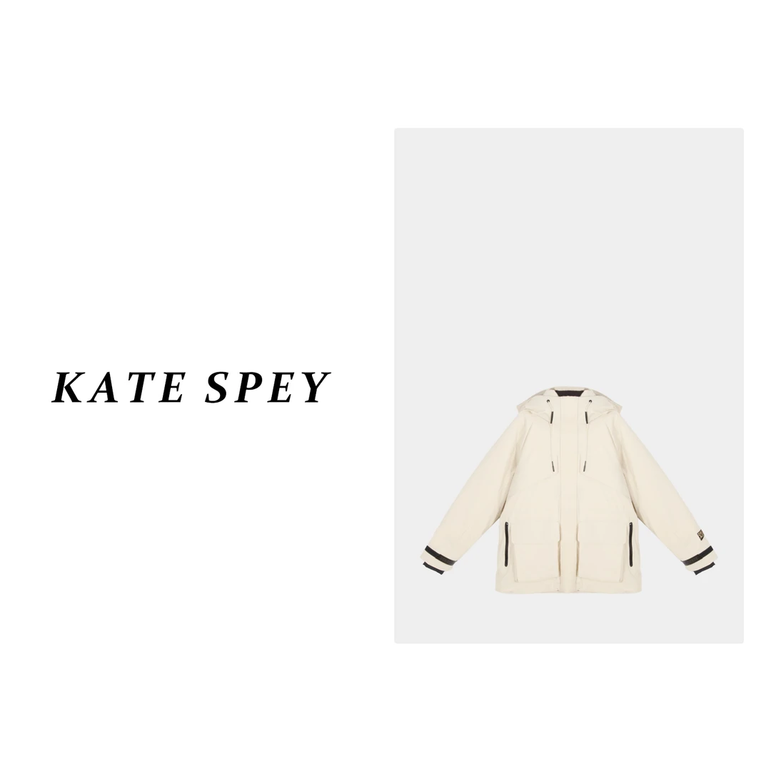 凯特丝蓓1103#中款收腰工装冲锋衣羽绒服女冬季新款加厚派克外套R