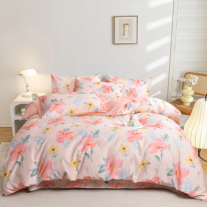 【晴美】新款全棉印花四件套-那是花开