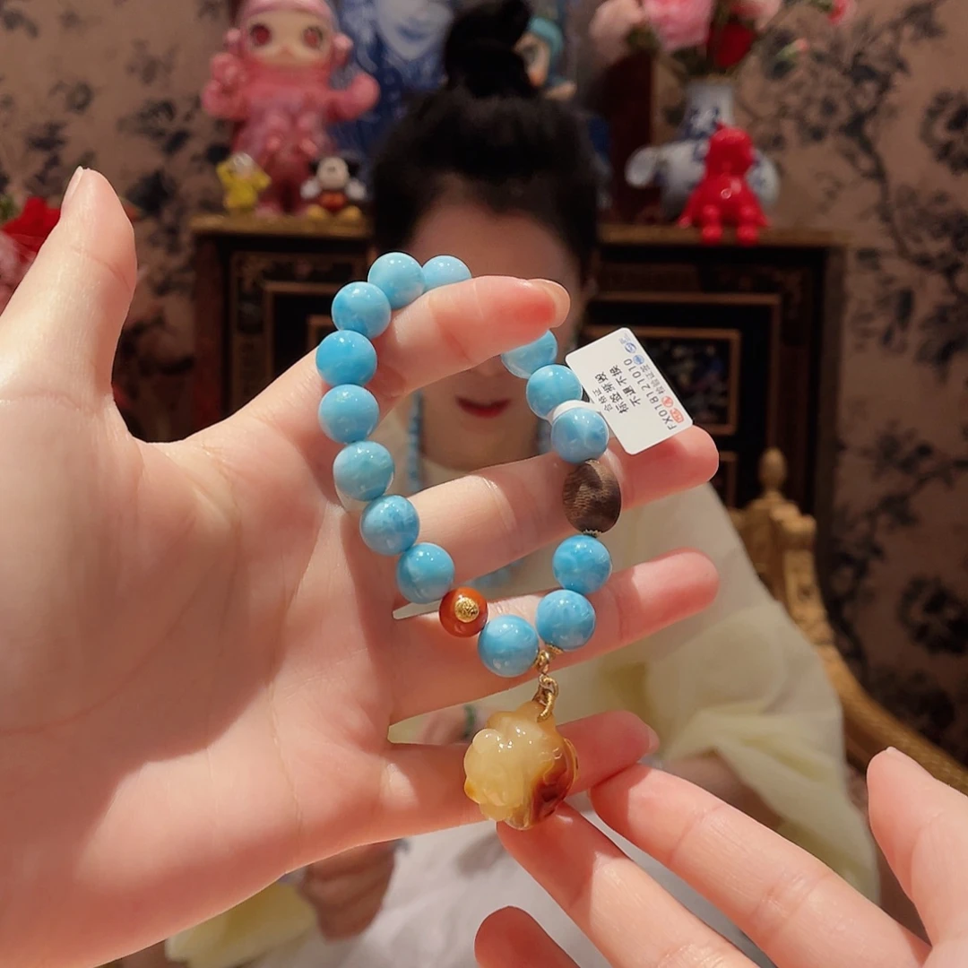 针钠钙石（海纹石）手串未镶嵌