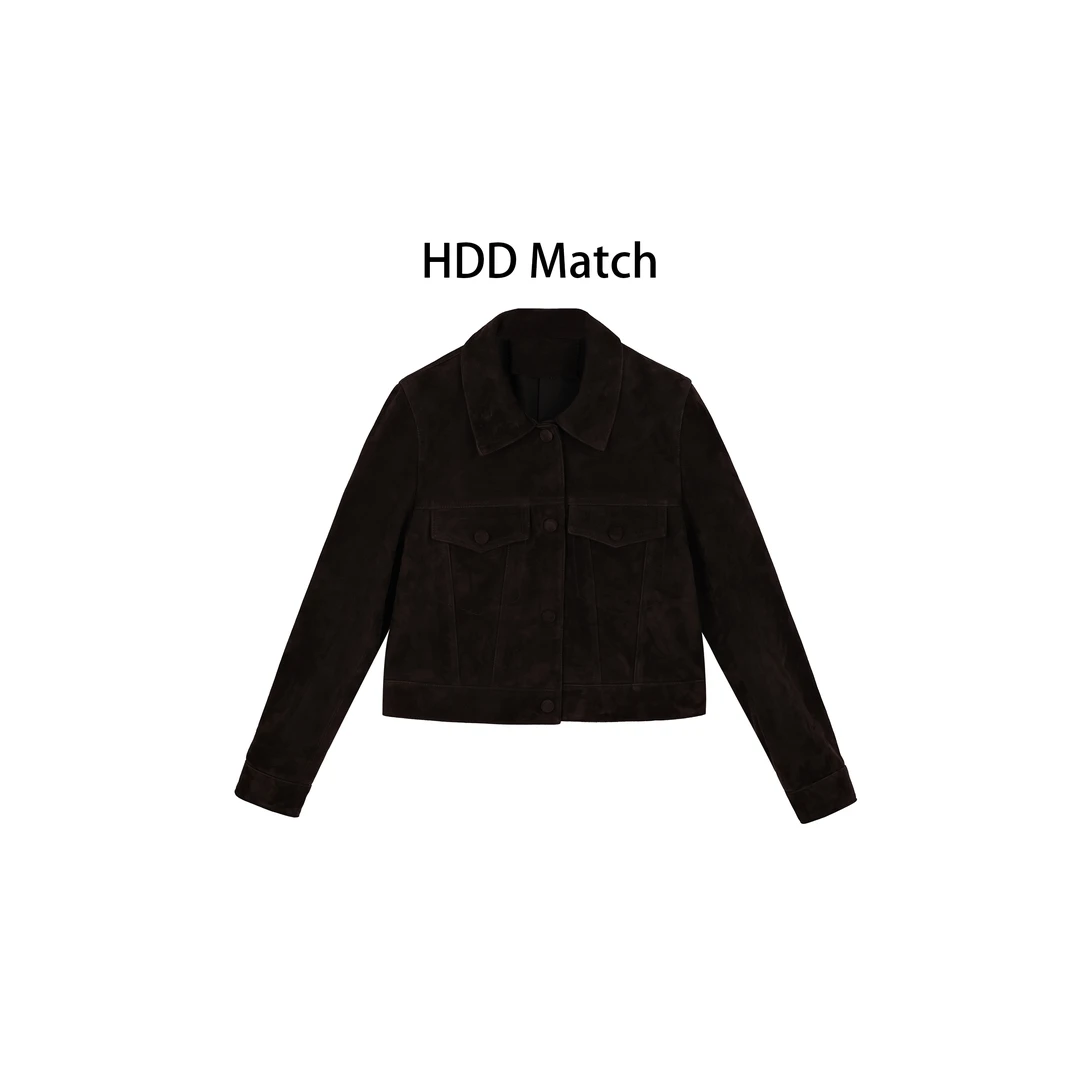 HDD- "英伦定制" 100%绵羊皮 秋季女款定制轻奢短款皮衣 Y8526