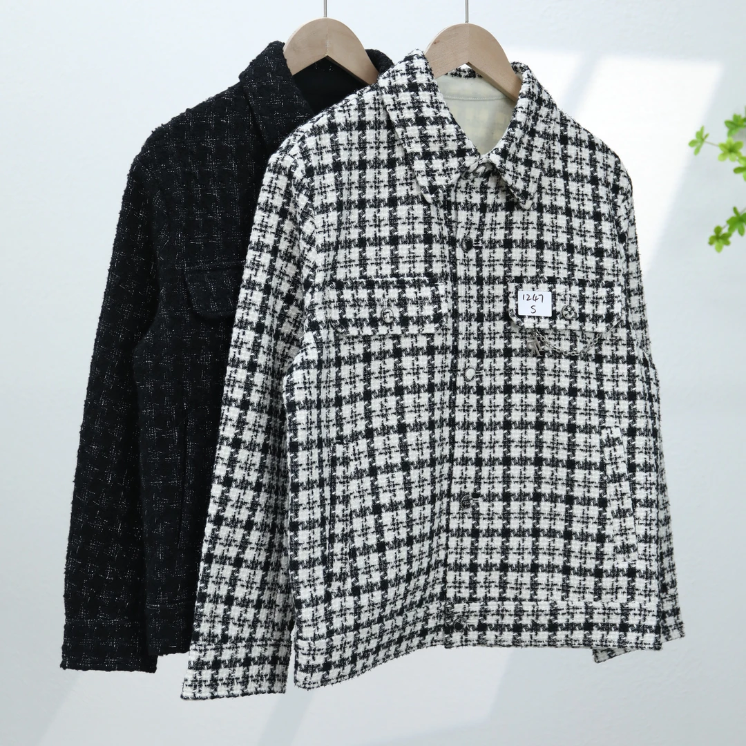 潮牌男女小香风毛呢优雅时尚舒适外套1247-B-4-11