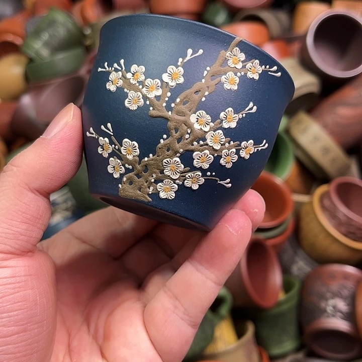 紫砂茶杯全手工紫砂主人杯
