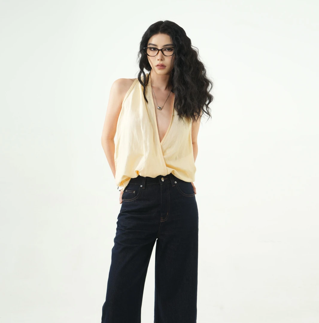 BEERUS「格调」修身型宽松型休闲风背心吊带春季女装春夏百搭牛仔